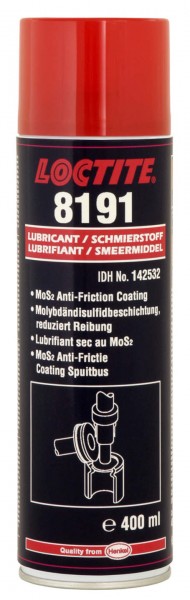 LOCTITE LB 8191 Schwarzer Trockenschmierstoff aus der Sprühdose; mit MoS₂, 400 ml