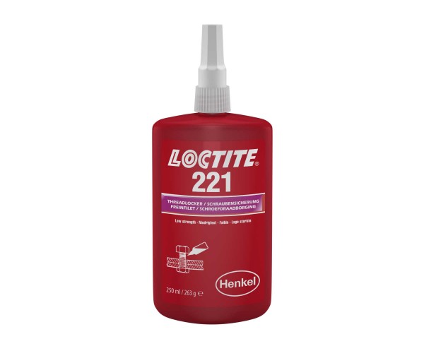 LOCTITE 221, Anaerobe Schraubensicherung, 250 ml Flasche