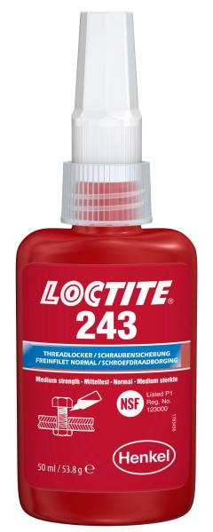 LOCTITE 243, Anaerobe Schraubensicherung, 250 ml Flasche
