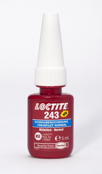 LOCTITE 243, Anaerobe Schraubensicherung, 5 ml Flasche