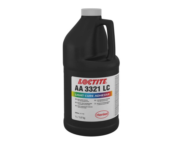 LOCTITE AA 3321, UV-härtender Sofortklebstoff auf Acrylatbasis, 1 l Flasche