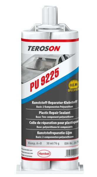 TEROSON PU 9225, 2K-PU-Klebstoff, 2x25 ml Doppelkartusche